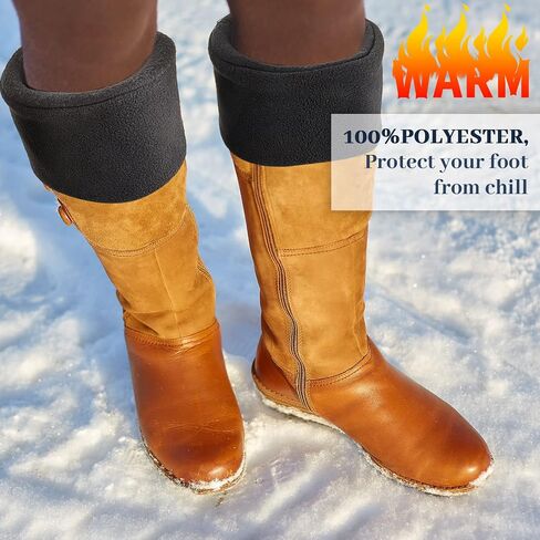 4 Pairs Hunting Boots Socks Fleece Socks Rain Boot Socks Boot Shocks Thick Warm Socks for Men Women, White Black Grey Cream Color in Saudi Arabia