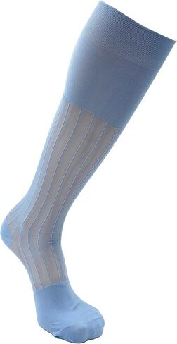 Mona's Choice 3-Pack Mens Sheer Nylon Dress Socks (Navy Striped) in Saudi Arabia