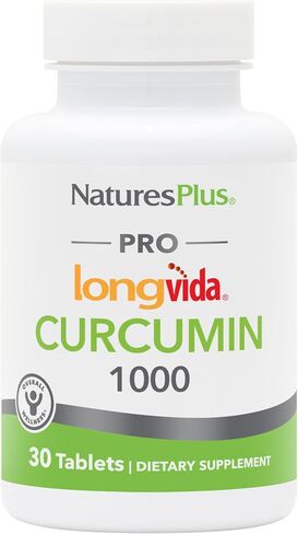 NaturesPlus PRO Longvida Curcumin 1000 mg - 60 قرصًا - يعزز الحماية الصحية من الجذور الحرة - غير معدل وراثيًا، نباتي وخالي من الغلوتين - 60 وجبة in Saudi Arabia