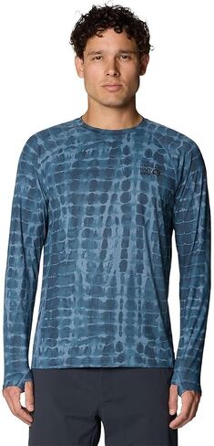 Mountain Hardwear Men's Crater Lake Long Sleeve Crew Shirt for Hiking, Camping, Outdoor Adventures, and Casual Wear in Kuwait