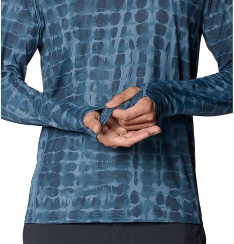 Mountain Hardwear Men's Crater Lake Long Sleeve Crew Shirt for Hiking, Camping, Outdoor Adventures, and Casual Wear in Kuwait