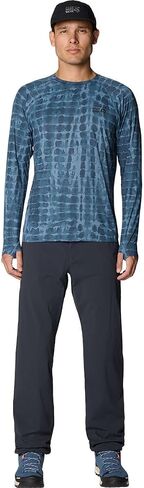 Mountain Hardwear Men's Crater Lake Long Sleeve Crew Shirt for Hiking, Camping, Outdoor Adventures, and Casual Wear in Kuwait