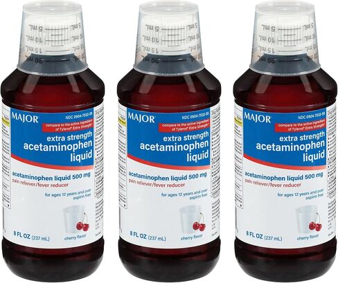 MAPAP ES ADULT LIQUID ACETAMINOPHEN-500 MG/15 ML Red 237 ML UPC 309045847091 من شركة ميجور فارماسيوتيكالز in Saudi Arabia