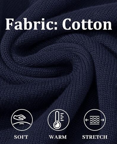 EKLENTSON Men's Sweaters 1/4 Zip Up Striped Long Sleeve Sweatshirts Casual Fall Winter Pullover Polo Sweaters in Saudi Arabia