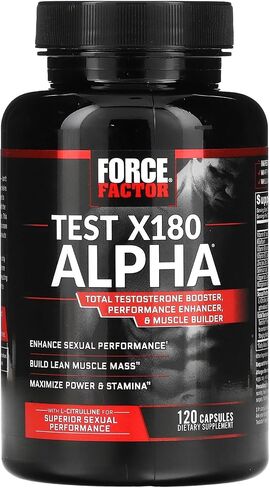 FORCE FACTOR Test X180 Alpha v2 T-Support for Men, T-Supplement to Help Build Strength, Boost Nitric Oxide, and Support Daily Performance, 120 Tablets in Saudi Arabia