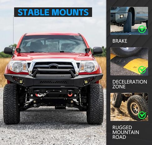 Ditch Light Brackets Hood Brackets Mount Bracket for Auxiliary Offroad LED LED LED LEG LIGHTING FIND مع 2009-2018 DODGE RAM 1500 ، 2019-2024 RAM1500 Classic ، 2010-2018 RAM 2500 3500 (Black) in Saudi Arabia