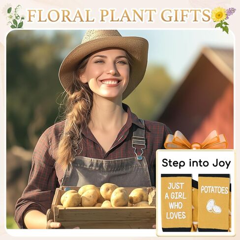 HAPPYPOP Sunflower Gifts For Women Girls - Funny Sunflower Socks, Sunshine Gift For Flower Lovers, Plant Sock For Gardening Enthusiasts in Saudi Arabia