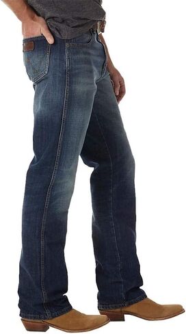 Wrangler Men's Retro Layton Slim Fit Bootcut Jeans Big Indigo 44W x 34L in Saudi Arabia