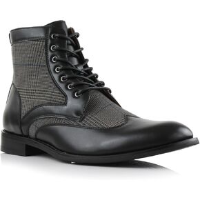 Ferro Aldo Raymond MFA806031 Mens Casual Brogue Mid-Top Lace-Up Uniform Dress Boots in Kuwait