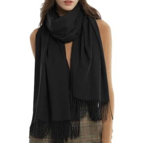 Women Men Winter Cold Weather Scarf - Imitation Cashmere Feel Soft Shawls Scarves with Tassels for Travel in Saudi Arabia