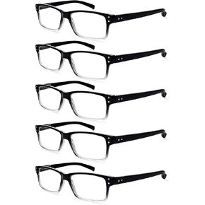 نظارات القراءة SIGVAN المكونة من 5 قطع للرجال بإطارات سوداء تقليدية للرجال مع مفصلات زنبركية in Kuwait