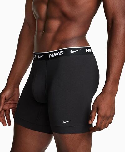 Nike Essential Cotton Stretch Boxer Brief, Dri-FIT 3Pk, White/Grey Heather/Black, Medium in Saudi Arabia