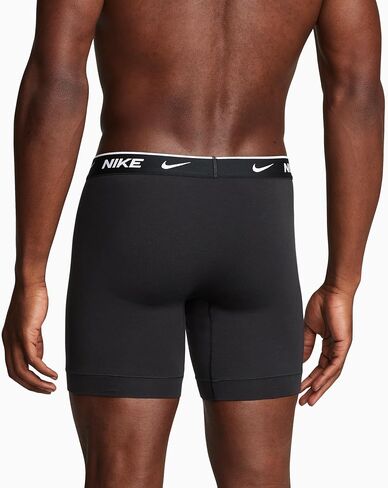 Nike Essential Cotton Stretch Boxer Brief, Dri-FIT 3Pk, White/Grey Heather/Black, Medium in Saudi Arabia