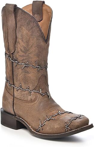 CORRAL Men's Western Boot Woven in Cowhide Leather Brown in Saudi Arabia