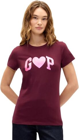 تي شيرت GAP النسائي الكلاسيكي ذو الشعار in Saudi Arabia
