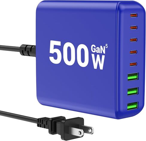 شاحن USB C، محطة شحن BURUDU 100W 6 منافذ USB C، منافذ متعددة مع 3 USB C و3 QC USB A، شاحن حائط USB C سريع محمول PD لأجهزة iPhone14/13/12/11 Pro Max، iPad، iWatch، Pixel Samsung Galaxy in Kuwait