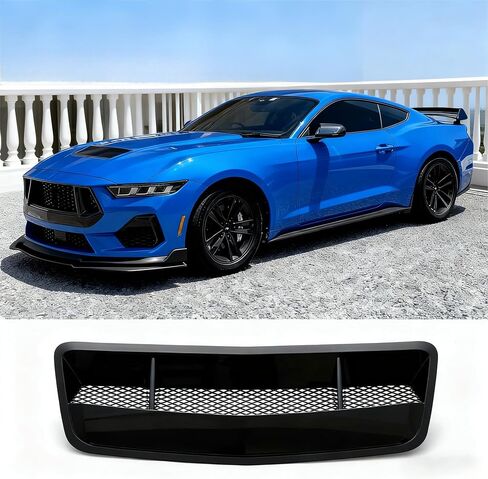 غطاء المحرك العلوي الأمامي لغطاء فتحة التهوية لتدفق الهواء بديل لسيارة Ford Mustang Dark Horse GT S650 2024 2025 Shelby (أسود لامع) in Kuwait