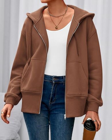 BTFBM Womens Zip Up Hoodies Fleece Sweatshirts 2025 Fall Fashion Throbit in Saudi Arabia