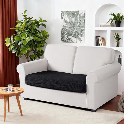 Ruaozz Couch Cushion Covers for Sectional Sofa Stretch Seat Cushion Covers Washable Sofa Slipcovers for L Shaped Soft Furniture Protector Pet Friendly (1 PC Seat or Back Cover, Blue Gray) in Kuwait