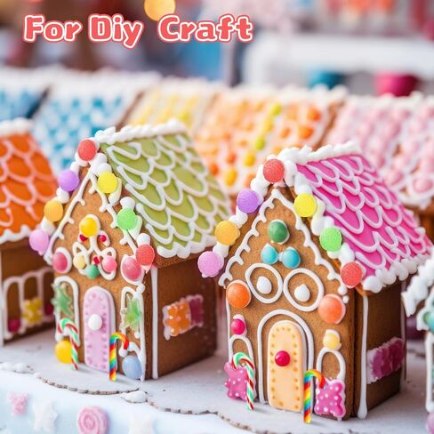 Giegxin 60 Pcs Christmas Fake Candy Mini Christmas Candy Cane Gumdrops Decor Colorful Fake Gumdrops Spice Drops Ornaments for DIY Craft Xmas Tree Hanging Party Decoration(Gummy) in Saudi Arabia