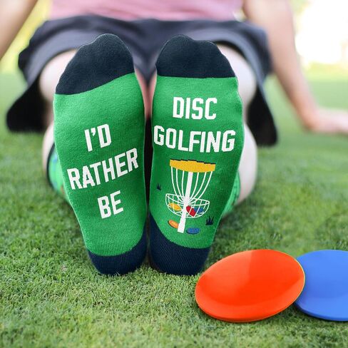 جوارب VICRAZY Disc Golf للرجال - هدايا قرصية مضحكة للجولف، وإكسسوارات الفريسبي للاعبين، وحشوات تخزين للرجال، وأفكار لهدايا عيد الميلاد، وهدايا فريدة له in Saudi Arabia