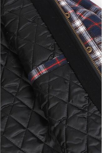 ZENTHACE Men's Thicken Plaid Hooded Flannel Shirt Jacket with Quilted Lined,Zipper&Snap in Kuwait