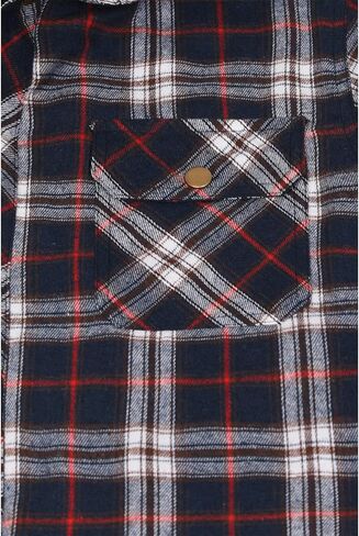 ZENTHACE Men's Thicken Plaid Hooded Flannel Shirt Jacket with Quilted Lined,Zipper&Snap in Kuwait
