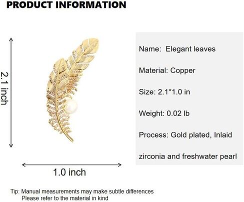 الذهب ورقة بروش دبابيس للنساء كريستال مكعب زركونيا المياه العذبة اللؤلؤ التلبيب دبابيس التبعي البدلة البلوزات Broche فساتين السترات المعاطف زي الزفاف حفلة عيد ميلاد مجوهرات السيدات الهدايا in Kuwait