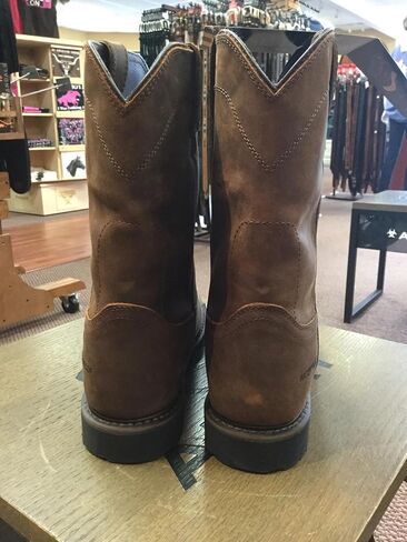 Justin Men's Pulley Lace-Up Work Boot Steel Toe Brown 10.5 EE in Kuwait