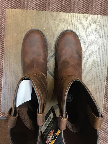 Justin Men's Pulley Lace-Up Work Boot Steel Toe Brown 10.5 EE in Kuwait