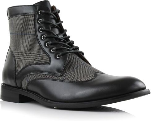 Ferro Aldo Raymond MFA806031 Mens Casual Brogue Mid-Top Lace-Up Uniform Dress Boots in Kuwait