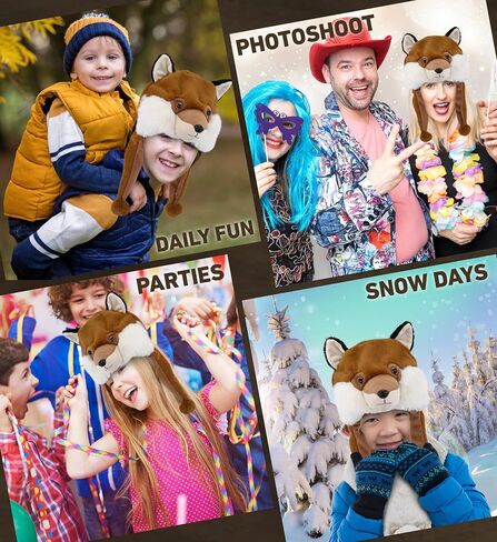 Dollibu Donkey Plush Winter Hat - قبعة صغيرة الحجارة مع الصوف المريح ، وغطاء الأذن الدافئ للبالغين والأطفال - عيد الهالوين أو تأثيري - حجم واحد in Saudi Arabia