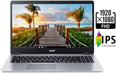 Acer Aspire 5 A515-55-56VK، شاشة 15.6 بوصة عالية الدقة IPS، الجيل العاشر Intel Core i5-1035G1، 8 جيجابايت DDR4، 256 جيجابايت NVMe SSD، Intel Wireless WiFi 6 AX201، قارئ بصمات الأصابع، لوحة مفاتيح بإضاءة خلفية، Windows 10 Home in Kuwait