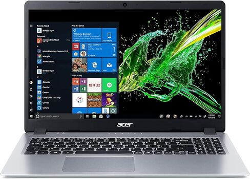 Acer Aspire 5 A515-55-56VK، شاشة 15.6 بوصة عالية الدقة IPS، الجيل العاشر Intel Core i5-1035G1، 8 جيجابايت DDR4، 256 جيجابايت NVMe SSD، Intel Wireless WiFi 6 AX201، قارئ بصمات الأصابع، لوحة مفاتيح بإضاءة خلفية، Windows 10 Home in Kuwait