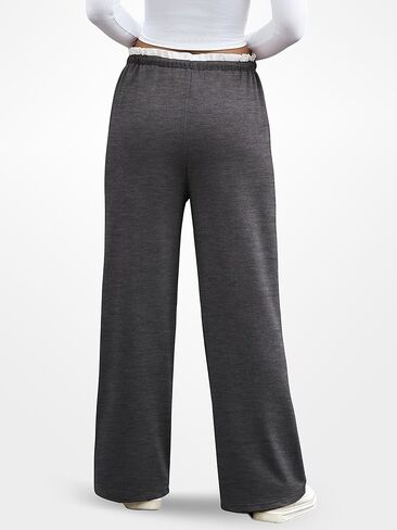 Anbech بنطال رياضي واسع الساق للنساء 2025 منخفض الارتفاع برباط فضفاض بنطال رياضي غير رسمي بنطلون طويل للركض مع جيوب in Kuwait