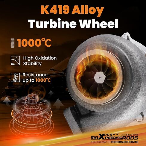 شاحن توربيني maxpeedingrods T76 T4 مزود بحشيات لمحركات 6/8 أسطوانات فوق 3.0 لتر V6 V8، سلسلة VL الأساسية in Saudi Arabia