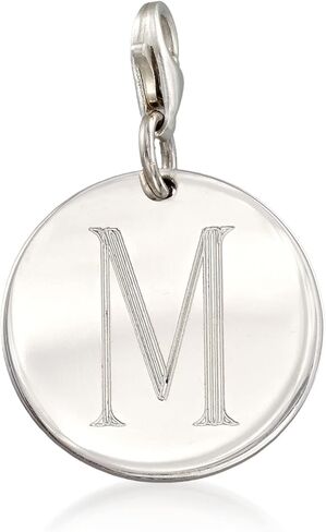 Ross-Simons Italian 6mm Sterling Silver Bead Bracelet With Personalized Disc Charm in Saudi Arabia