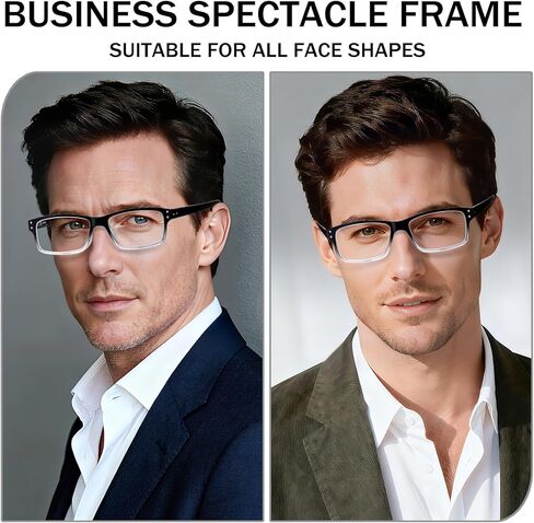 نظارات القراءة SIGVAN المكونة من 5 قطع للرجال بإطارات سوداء تقليدية للرجال مع مفصلات زنبركية in Kuwait