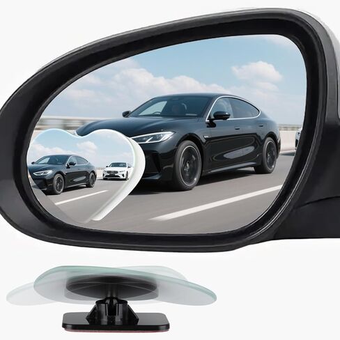 Blind Spot Mirrors 2 Pack, Frameless Side Mirror Blindspot Convex HD Glass Car Accessories, Side View Mirror Blindspot with Wide Angle Adjustable Stick for Car SUV and Trucks in Saudi Arabia