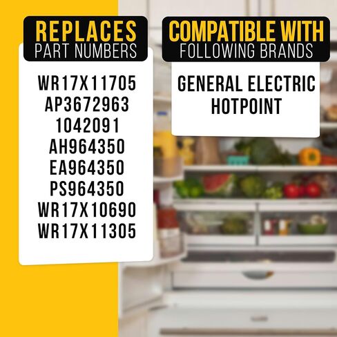 WR17X11705 موزع صانع الثلج من PartsBroz - أجزاء ثلاجة Hotpoint المتوافقة مع GE - يستبدل AP3672963 EA964350 PS964350 - جزء الثلاجة DIY مدى الحياة - سهل التركيب in Saudi Arabia