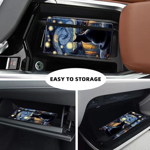 Car Registration and Insurance Card Holder, Trunk Document Holder Organizer, Essential Vehicle Glove Box Organizer Leather Wallet for Driver, American Flag Eagle in Saudi Arabia