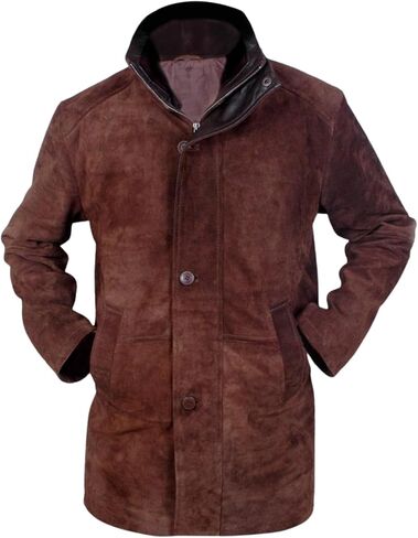 Flesh & Hide F&H Men's Sheriff Walt Longmire Robert Taylor Genuine Leather Coat in Saudi Arabia