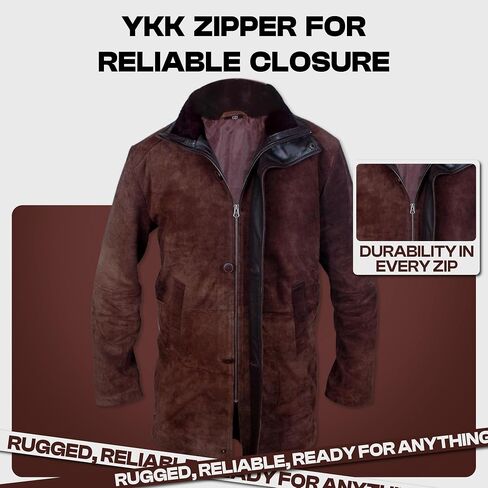 Flesh & Hide F&H Men's Sheriff Walt Longmire Robert Taylor Genuine Leather Coat in Saudi Arabia