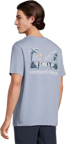 تيشيرت جيب رجالي بأكمام قصيرة من Vineyard Vines على شكل Beer Die Scenic in Saudi Arabia