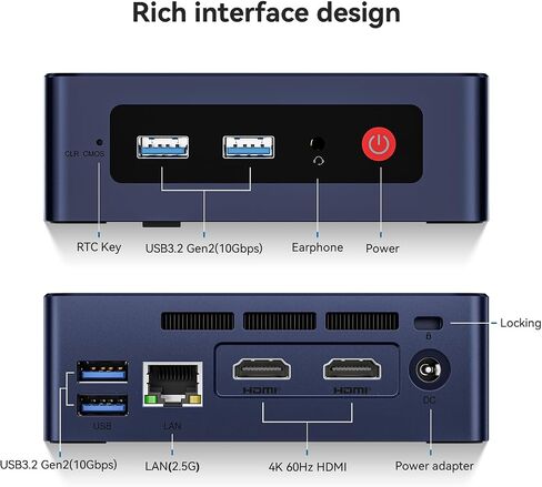 Beelink MINI S13 Mini PC with N150 Processor, 16G DDR4 500G SSD W11 Home | WiFi6+BT5.2+Dual 2.5G LAN Business Mini Computer, Win11 Home Small PC for Daily Work/HTPC/Home Server Micro PC in Kuwait