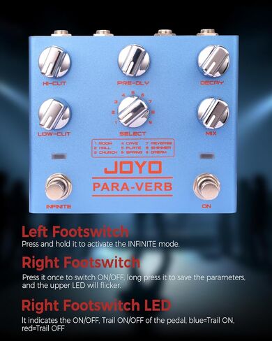 JOYO High Gain Overdrive Effect Pedal Amplifier Simulation Guitar Pedals with Real Amp Head Tone for Electric Guitar (RIGEL PREAMP R-24) in Saudi Arabia