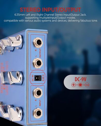 JOYO High Gain Overdrive Effect Pedal Amplifier Simulation Guitar Pedals with Real Amp Head Tone for Electric Guitar (RIGEL PREAMP R-24) in Saudi Arabia