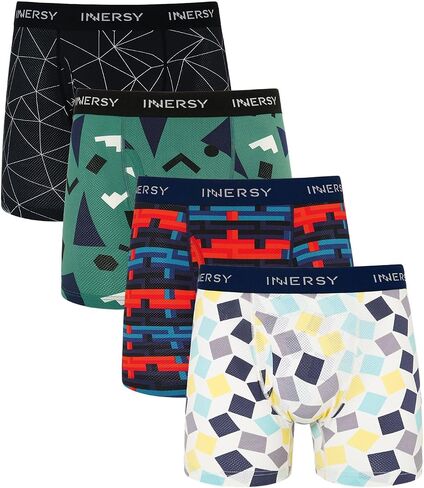 ملابس داخلية داخلية شبكية للرجال من INNERSY ملابس داخلية رياضية مسامية للتبريد مع 4 قطع in Kuwait