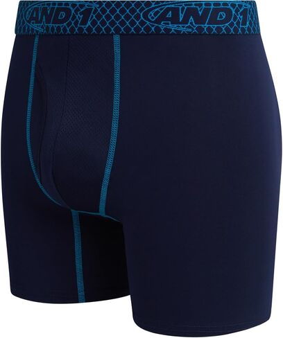 AND1 Men’s Underwear – Performance Compression Boxer Briefs, Functional Fly (6 Pack) in Kuwait