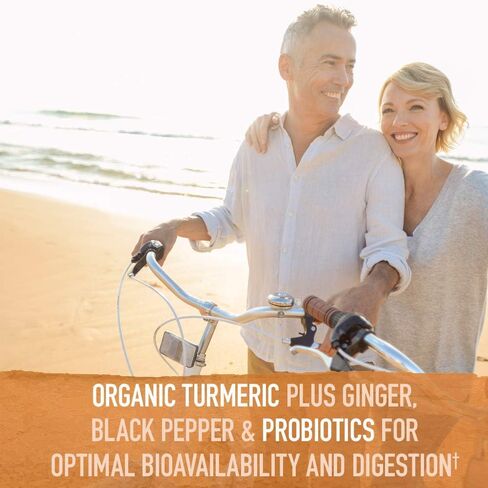 Garden of Life Organics Extra Strength Turmeric Inflammatory Response 120 Tablets-100Mg Curcumin (95% Curcuminoids) Black Pepper, Probiotics, Organic Non-GMO Vegan Gluten Free Herbal Supplement in Saudi Arabia